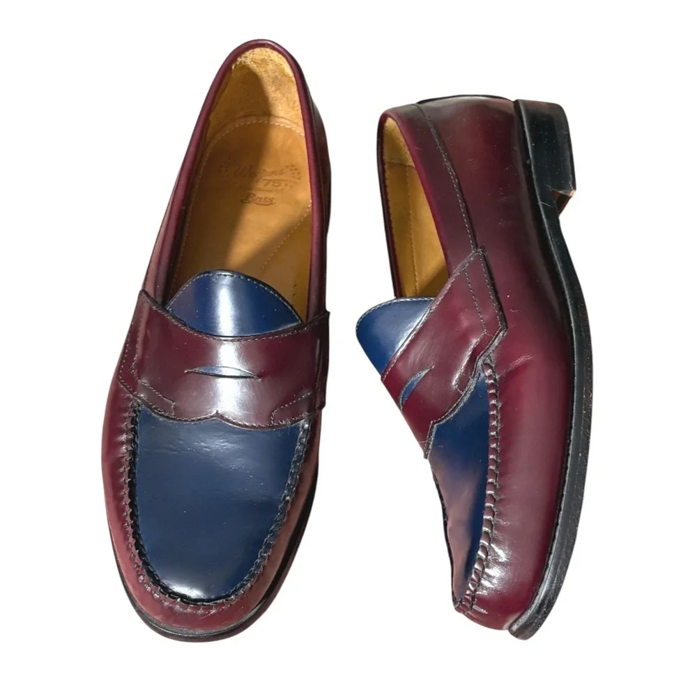 G.H. Bass WEEJUNS Limited 75th‎ Anniversary KNOX two tone loafers sz 10.5D